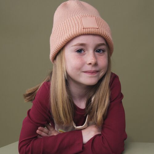 Beechfield Kids Deep Cuffed Tonal Patch Beanie Thumbnail