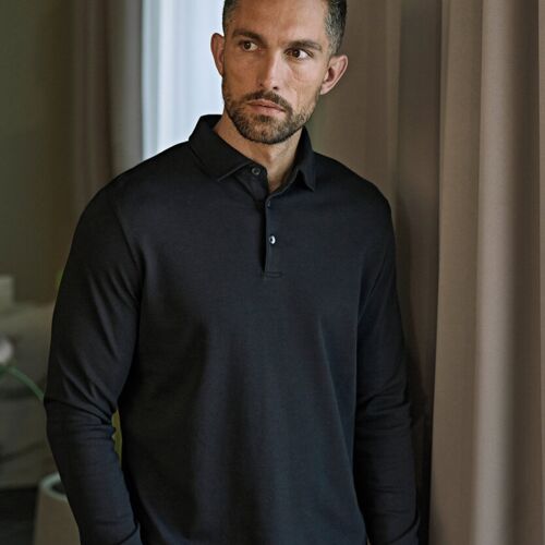 Pima cotton long-sleeve polo (1442) Thumbnail