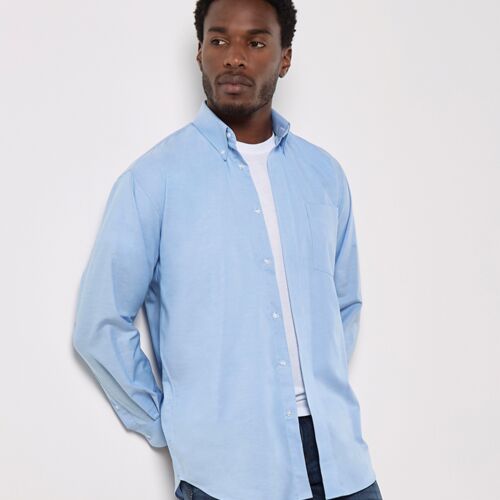 Kustom Kit Long Sleeve Classic Fit Workwear Oxford Shirt Thumbnail