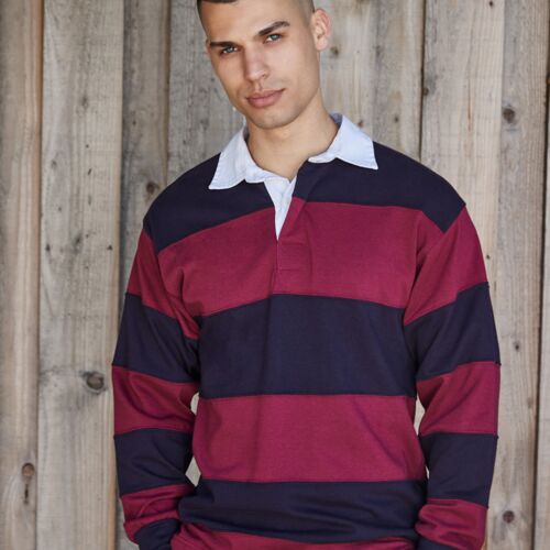 Front Row Sewn Stripe Rugby Shirt Thumbnail