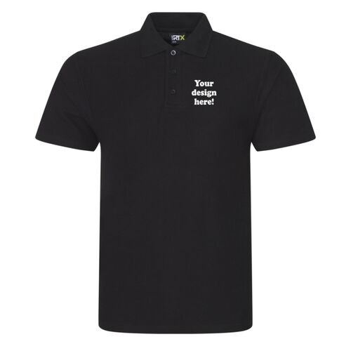 Black Pro Polo - With left chest embroidery Thumbnail