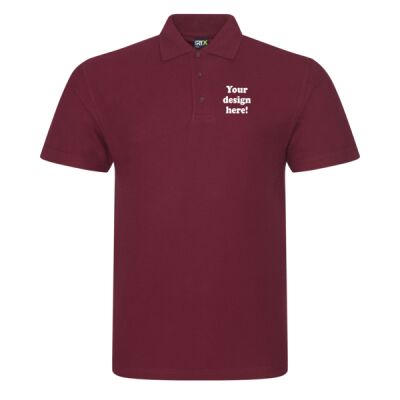 Polo shirt Burgundy - Left chest embroidery Thumbnail