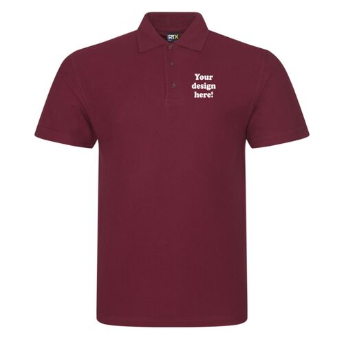 Polo shirt Burgundy - Left chest embroidery Thumbnail