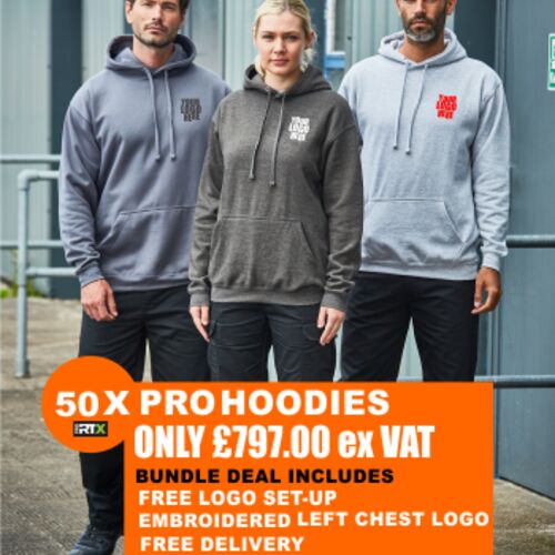Pro Hoodie X 50 Bundle Deal £797.00 Only £15.95 each Thumbnail
