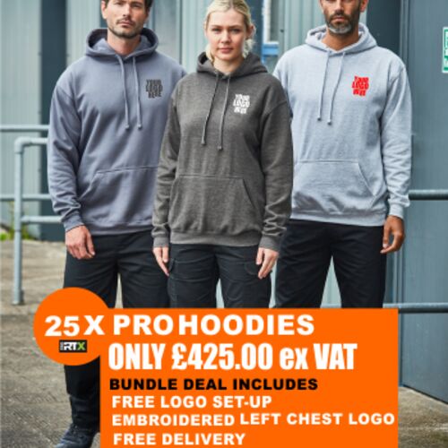 Pro Hoodie X 25 Bundle Deal £425.00 Only £17.00 each Thumbnail